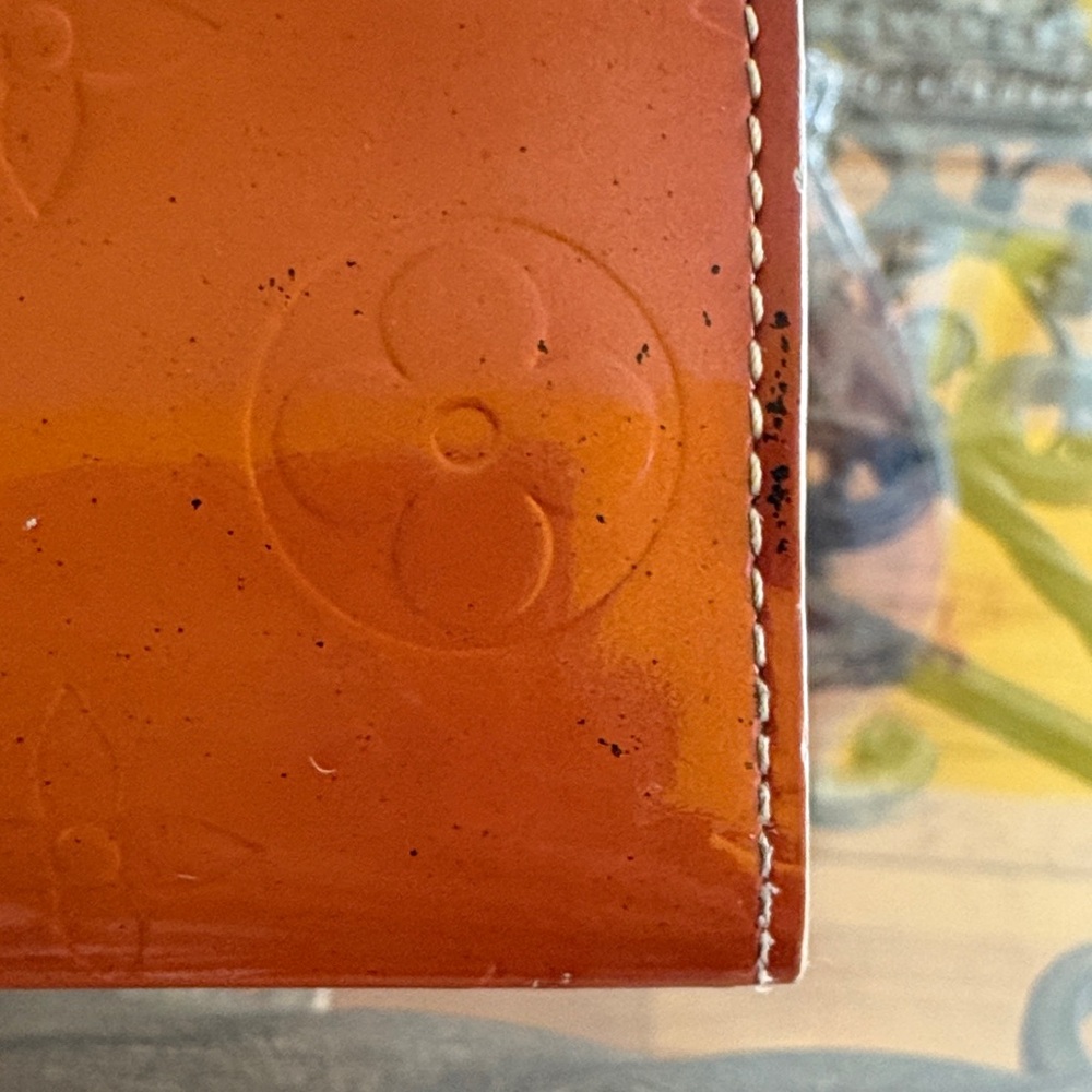 Louis Vuitton Shiny Orange Monogram Wallet - Picture 16 of 16